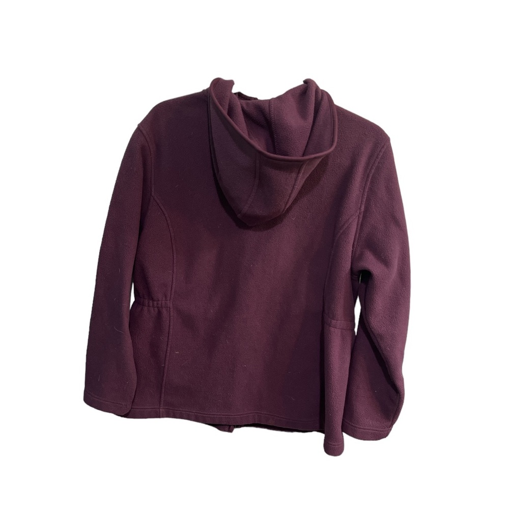 Land’s End Purple Hooded Fleece ~ Large - Picture 2 of 3
